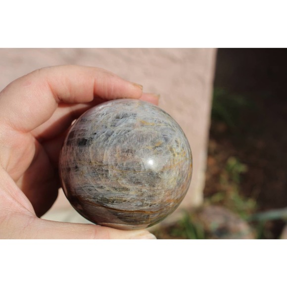 Black Moon stone Sphere divine feminine - Picture 3 of 6